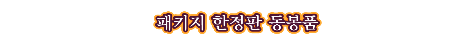 패키지 한정판 동봉품