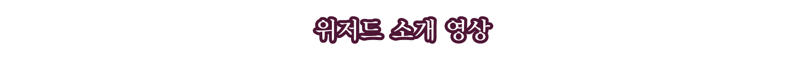 위저드 소개 영상